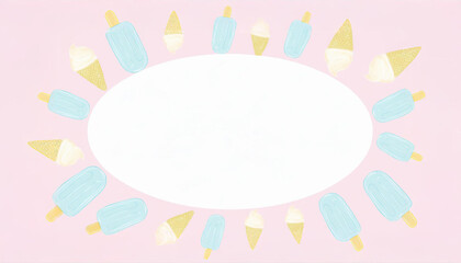 アイスクリーム　フレーム素材