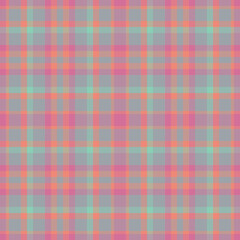 Plaid seamless pattern. Check fabric texture. Vector textile print.