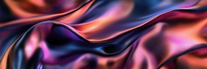 Fototapeta premium Crumpled silk texture in rich, opulent tones, creating dramatic folds and light play