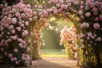 imeless image of a classic English rose garden in full bloom, showcasing the elegance and romance of these iconic flowers. Generative AI