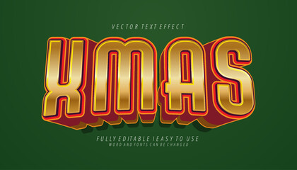 3d editable christmas text effect graphic style template