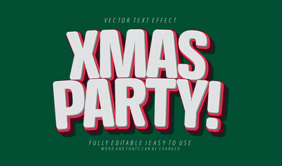 3d editable christmas text effect graphic style template