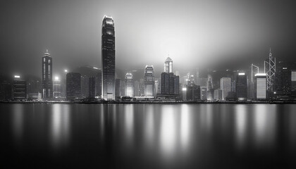 A black-and-white photo of a famous city skyline or iconic landmark, evoking a timeless, classic look