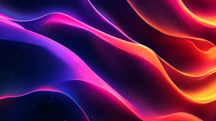 Obraz premium Abstract background with flowing lines in a gradient of red, orange, and purple.