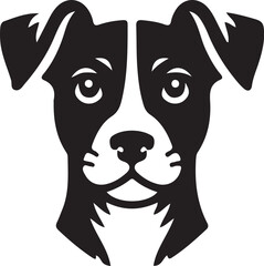 Dog head icon silhouette vector illustration 