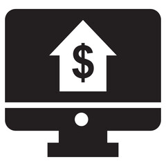 Arrow, dollar, monetization icon