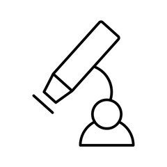 microscope line icon