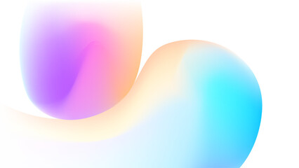 ABSTRACT WHITE BACKGROUND WITH SHAPES GRADIENT MESH SMOOTH LIQUID PASTEL COLORFUL DESIGN VECTOR TEMPLATE GOOD FOR MODERN WEBSITE, WALLPAPER, COVER DESIGN 
