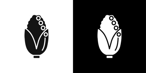 corn free icon Flat line illustration