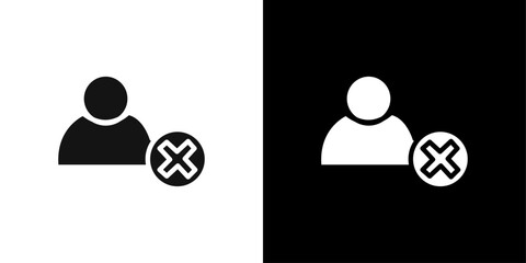 Fake account icon Flat line illustration