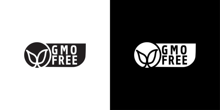 gmo free icon Flat line illustration