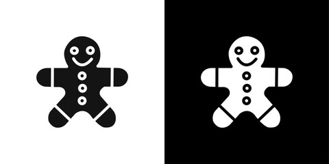 Man cookie icon Flat line illustration