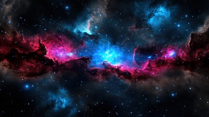 Fototapeta premium Stunning Cosmic Nebula in Vibrant Colors
