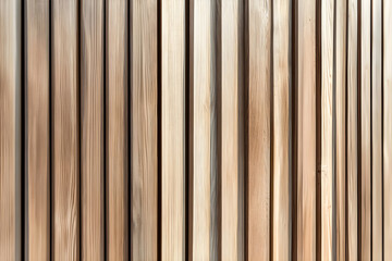 The modern plank surface features wooden panels for walls, vertical slats for facade cladding, and...