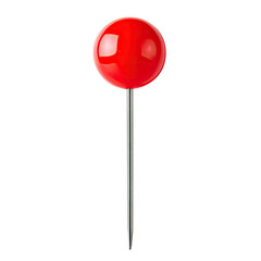 3d red location pin icon on Transparent background,