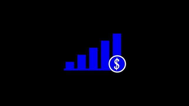 Financial decrease icon. Money failure filled flat sign for mobile concept and web design..esp