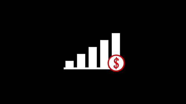 Financial decrease icon. Money failure filled flat sign for mobile concept and web design..esp