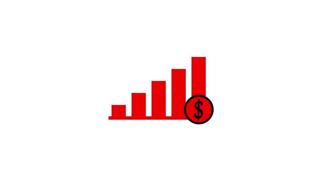 Financial decrease icon. Money failure filled flat sign for mobile concept and web design..esp