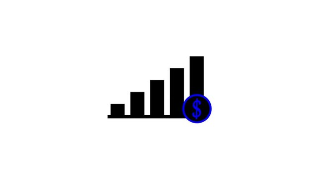 Financial decrease icon. Money failure filled flat sign for mobile concept and web design..esp