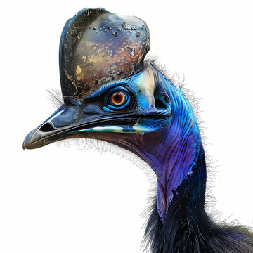 recommend clip art: whimsical cassowary clipart on white background 