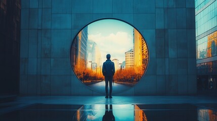 Reflection of City Life through Circular Frame