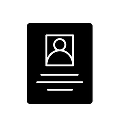 id card glyph icon