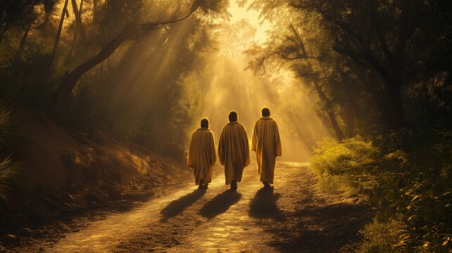 Jesus appeared to two disciples on the road to Emmaus, walking with them he explained the Scriptures to them