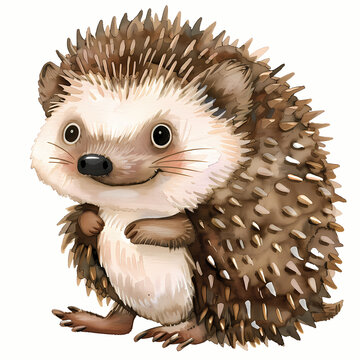 recommend clip art: whimsical hedgehog clipart on white background 