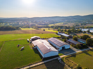 Solar panels on a farm in germany