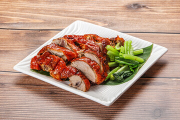 Asian cuisine - roasted duck with skin