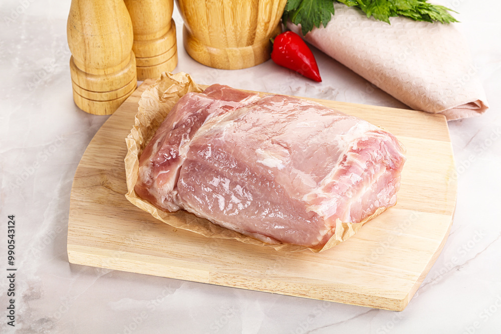 Canvas Prints Raw uncooked pork meat loin