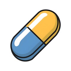capsule isolated on white background,generative ai