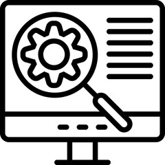 Marketing Seo Line Icon Design Vector