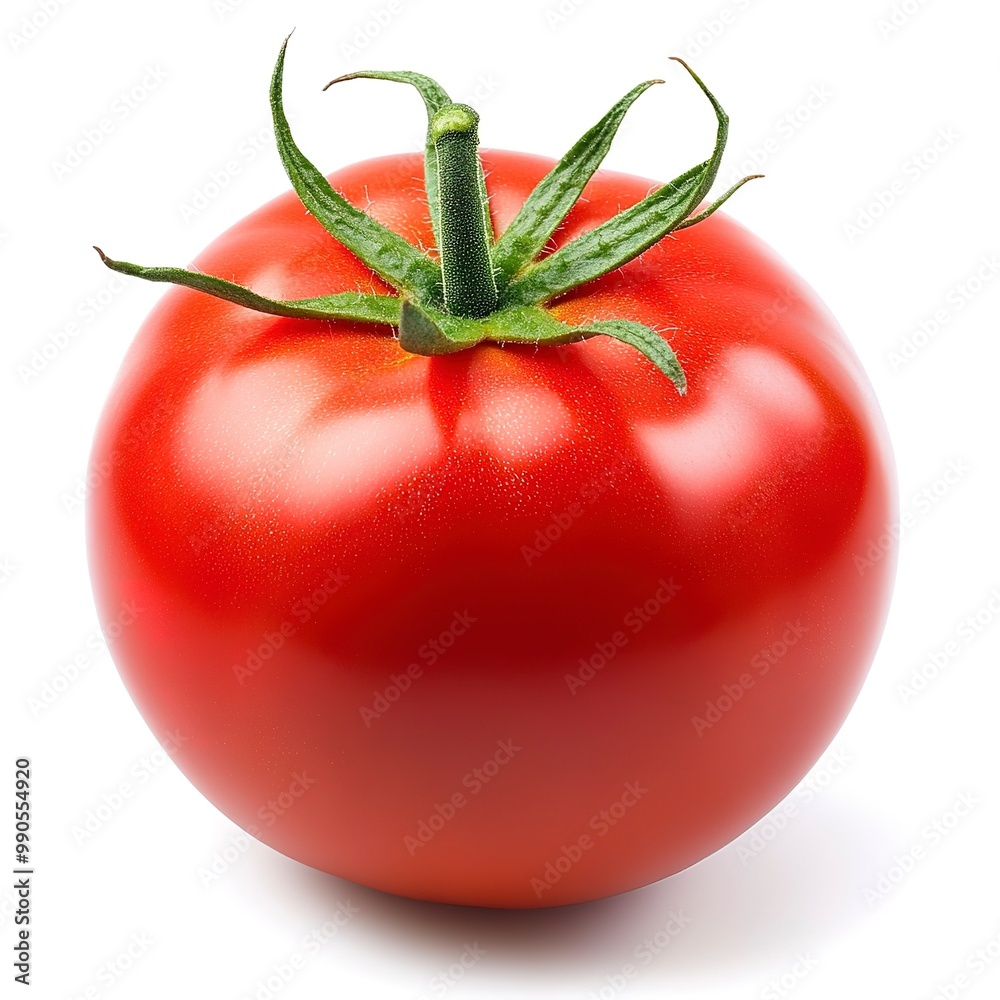 Canvas Prints Isolated tomato. One whole tomato isolated on white background with clipping path isolated on white background 