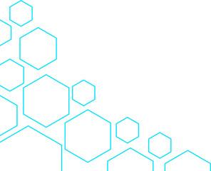 Obraz premium Hexagon Outline Corner