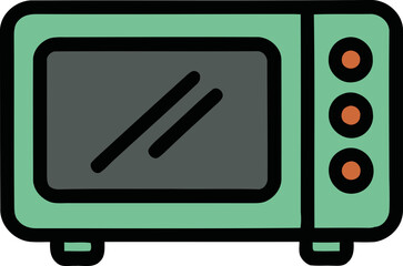 Microwave Oven Icon Illustration