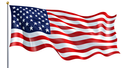 Waving American flag symbolizing freedom and patriotism 