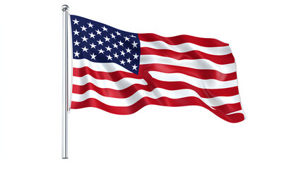 Fototapeta premium Waving American flag symbolizing freedom and patriotism 