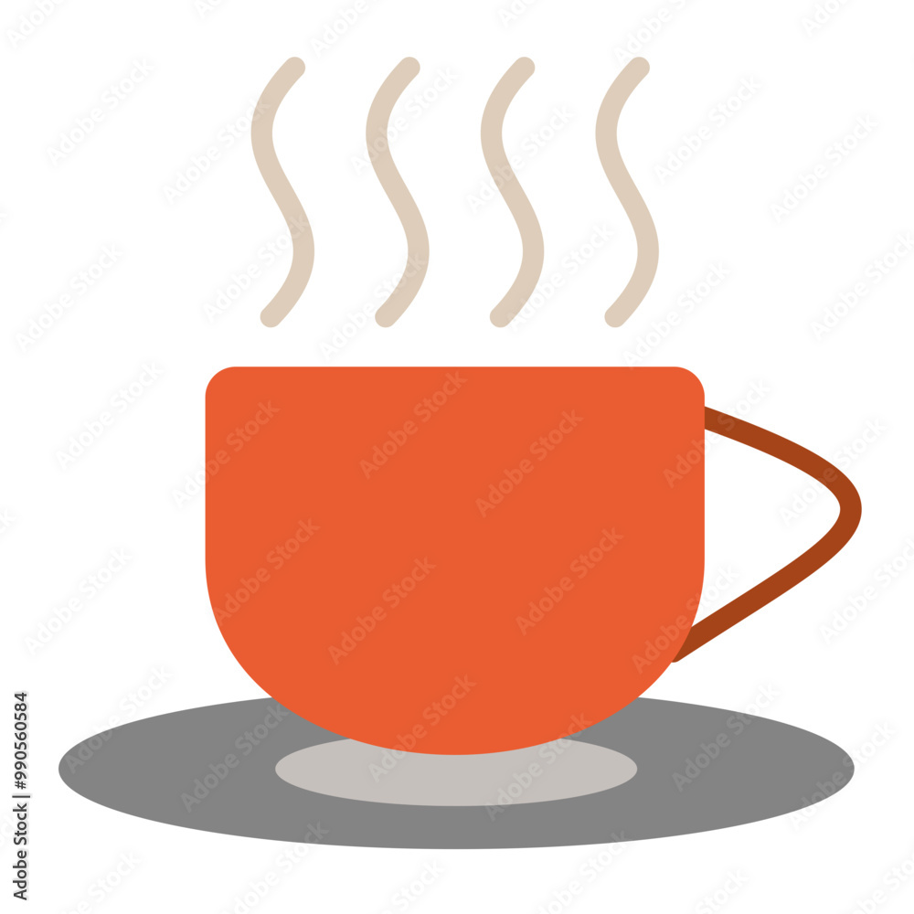 Sticker Vector Design Hot Beverage Icon Style