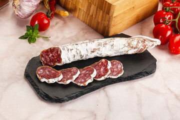 Spanish dry pork sausage Fuet