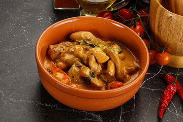 Thai Tom yum soup with chicken