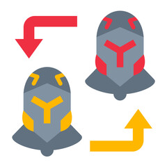 Vector Design Player Exchange Icon Style