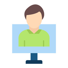 Vector Design Independent Work Icon Style