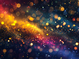 Obraz premium Blurred bokeh light on dark background