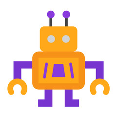 Vector Design Nano Robot Icon Style