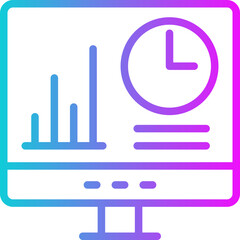 Realtime Gradient Icon Design Vector