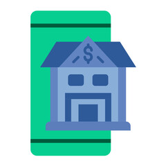 Vector Design Mobile Banking Icon Style