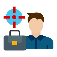 Vector Design Career Goal Icon Style