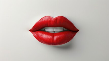 Obraz premium Sexy Lips. Beauty Red Lips Makeup Detail. Beautiful Make-up Closeup. Sensual Open Mouth. lipstick or Lipgloss