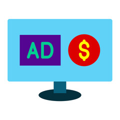 Paid Social Advertising Icon Style